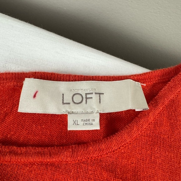 Coastal Preppy Striped Red White French Girl Sweater XL Back Buttons Lightweight - Picture 3 of 8